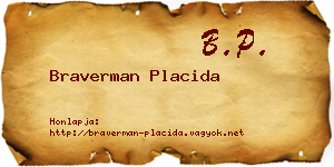Braverman Placida névjegykártya